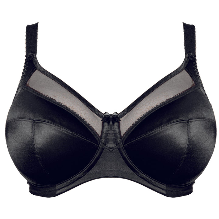 Elevated basic plus size bra for larger breasts in black