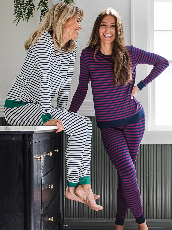 Lola Striped Bamboo Pajama Set