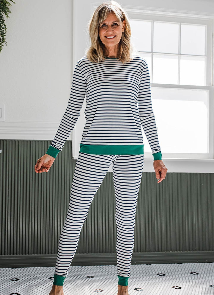 Lola Striped Bamboo Pajama Set