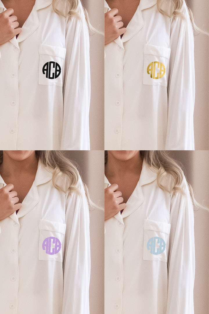 White Modal Long Sleeve & Shorts Pajama Set