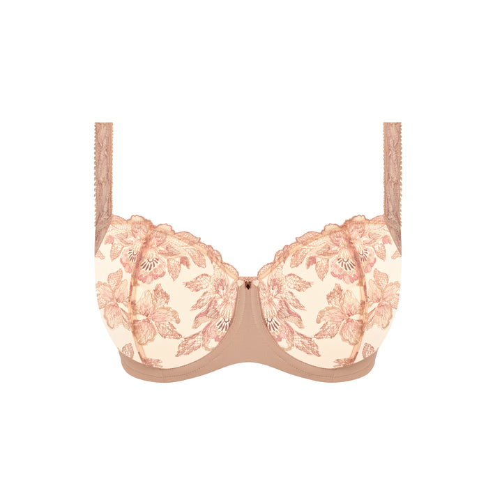 Beige full bust balcony bra