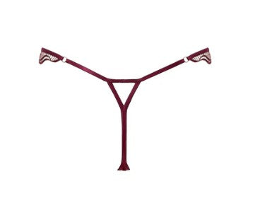 Marabel 3-Piece Thong and Garter Set | Cherry Lacquer
