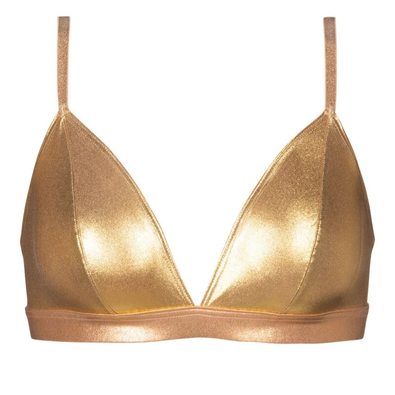 Mey Poetry Luxe Gold Bralette & Thong set