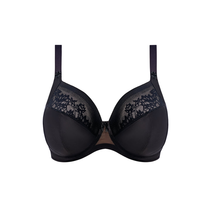 basic bra, everyday bra, black, plunge, full bust, plus