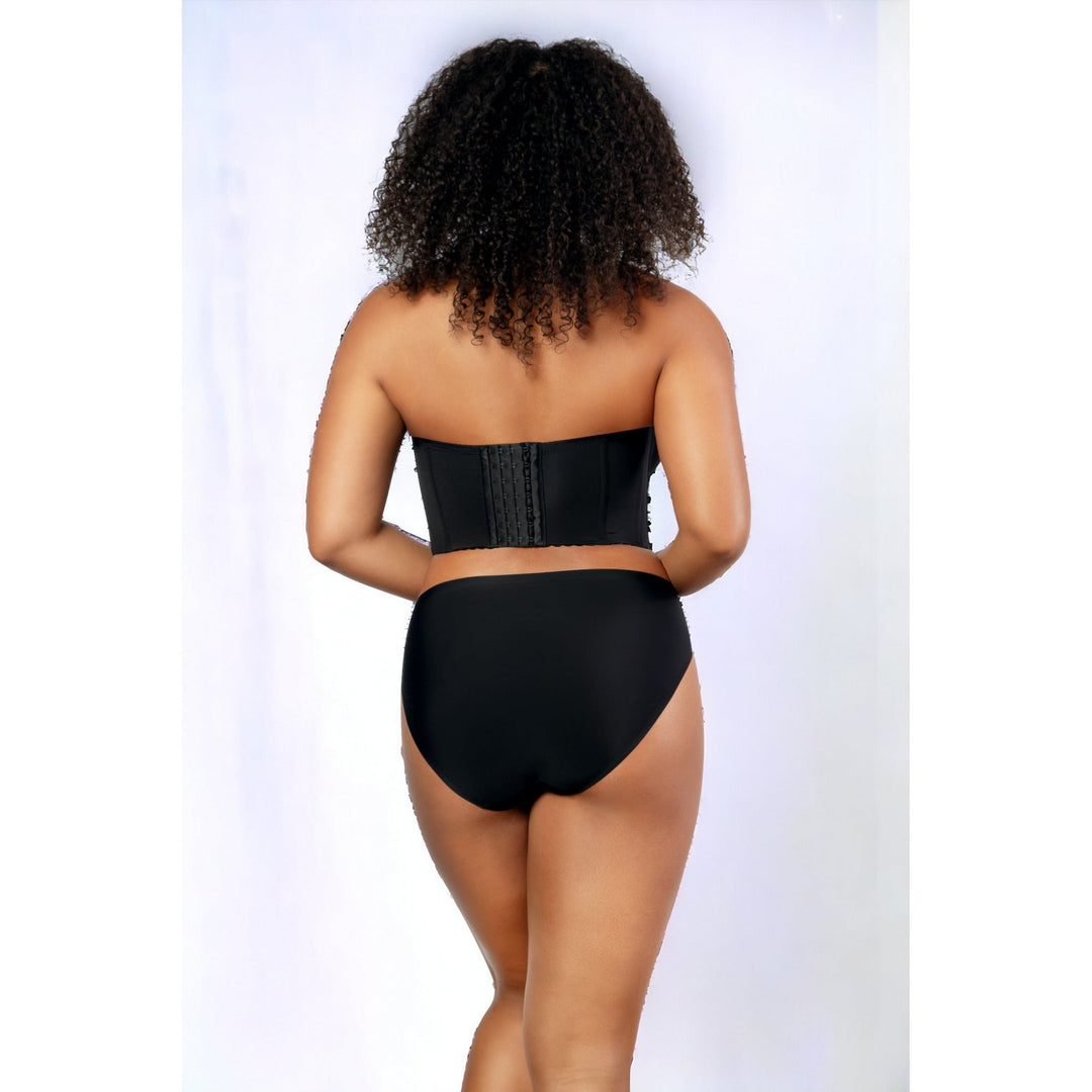 Elissa Low Back Bustier | Black