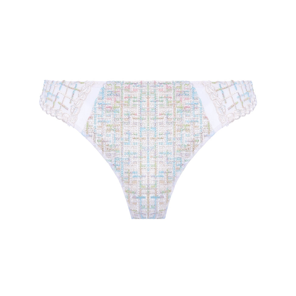 French lingerie tanga thongs in faux tweed