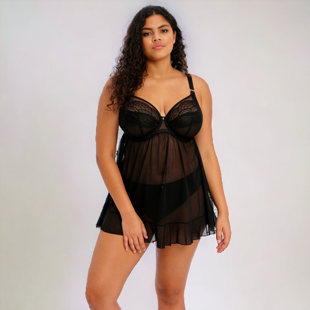 Priya Underwire Babydoll | Black