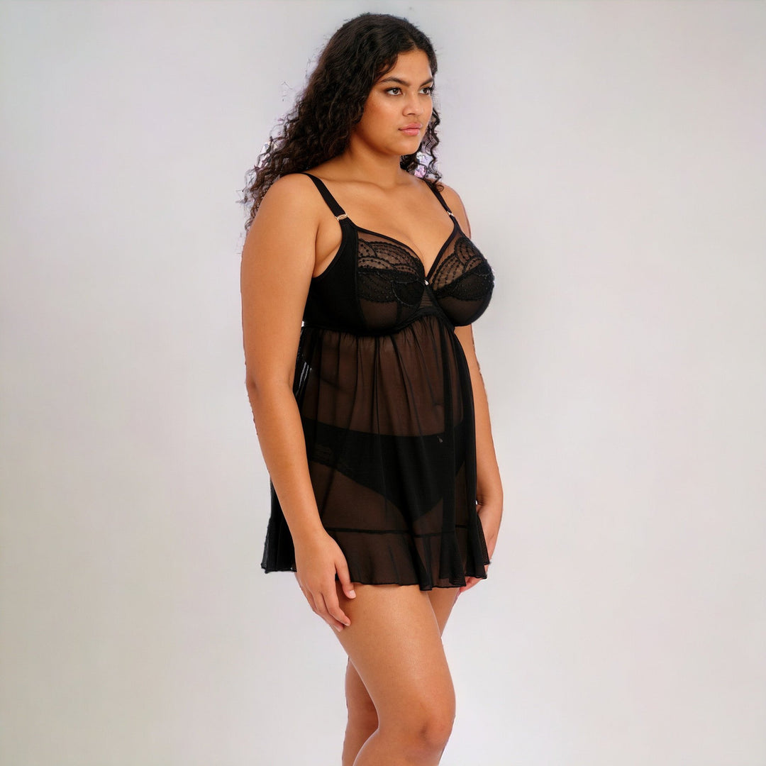 Priya Underwire Babydoll | Black