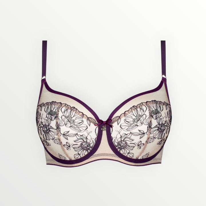 Silvia High Apex Bra | Aubergine
