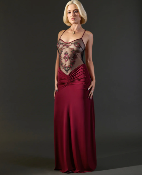 Immaculate Slip Gown | Burgundy