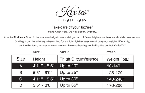 Bridal Jenny Thigh-Highs. Petite to Plus Size