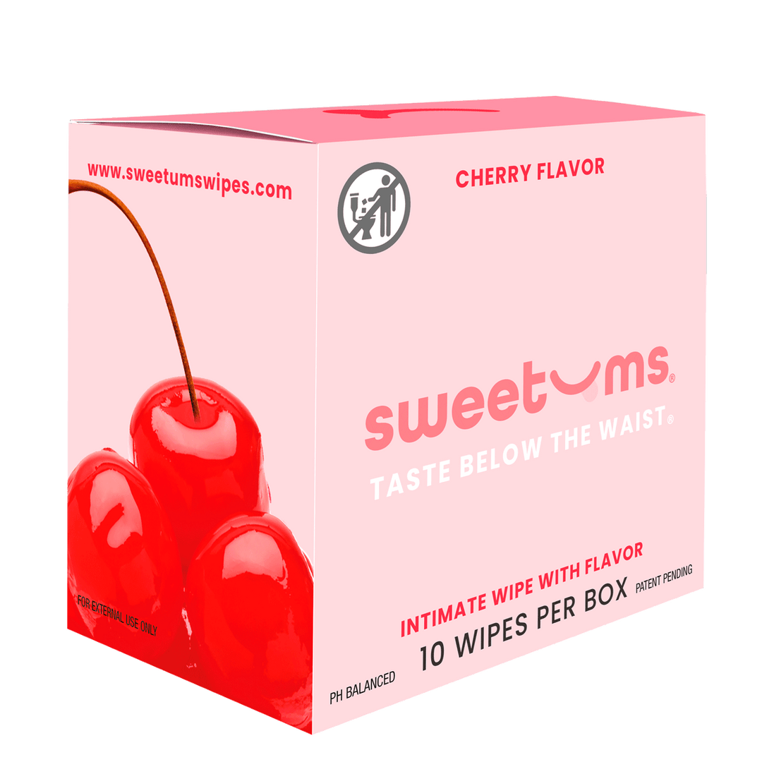 Sweetums Wipes Cherry Flavored Intimate Personal Wipes