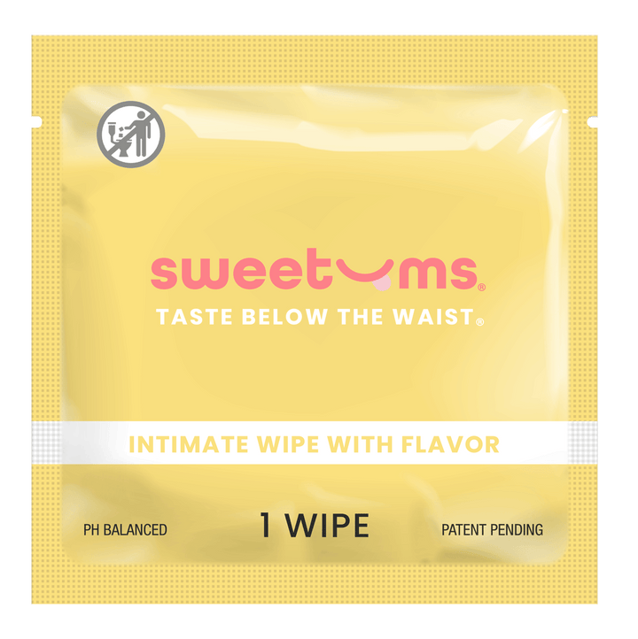 Sweetums Wipes Pi�a Colada Flavored Intimate Wipe, PH Balanced, Single Pack