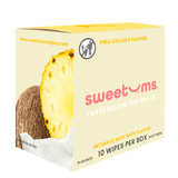 Sweetums Wipes Pi�a Colada Flavored Intimate Wipes, 10 Count Box