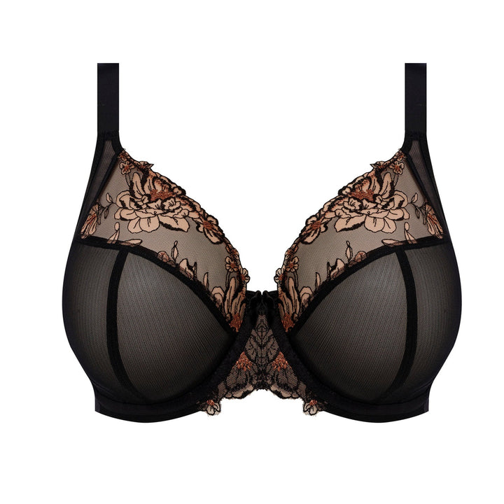 Teagan Full Support Plunge Bra | Black Almond