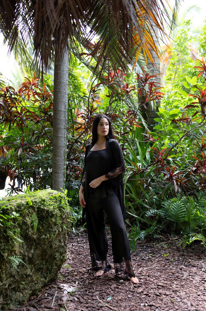 Black Orchid Lace-Trimmed Tank
