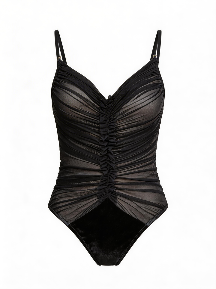 Terminator Tulle Ruched Bodysuit