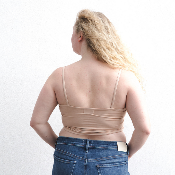 The Kyla - Double Layer Crop - Light Nude