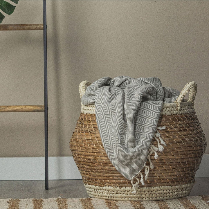 Chevron Turkish Throw with Tassels | Turkish Blanket