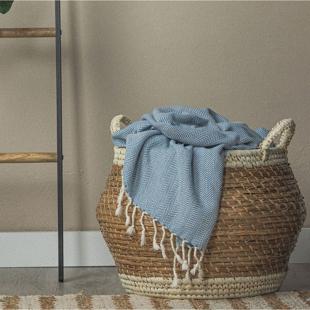 Chevron Turkish Throw with Tassels | Turkish Blanket