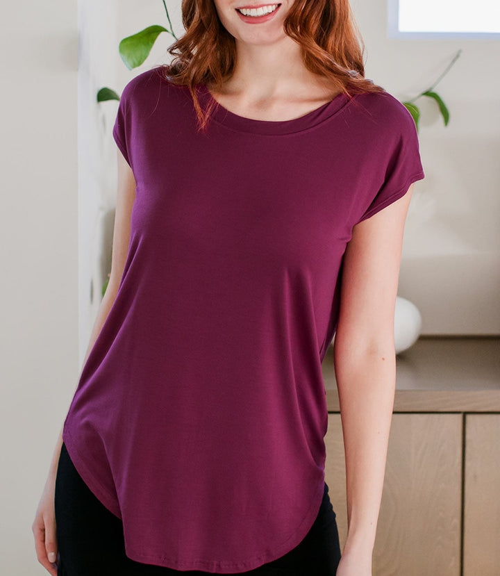 Cassidy Cap Sleeve Bamboo Boyfriend Tunic