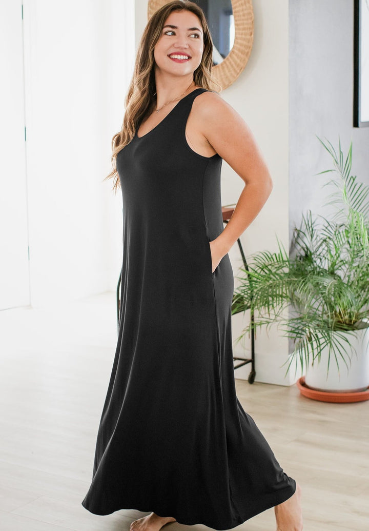 Kinsley Sleeveless Bamboo Maxi Dress