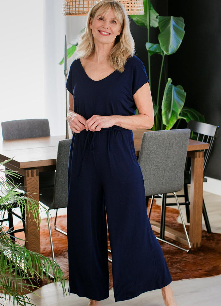 Kiova V-Neck Bamboo Jumpsuit