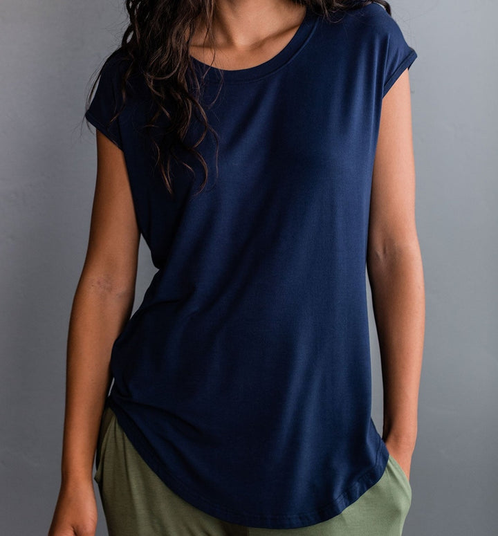 Cassidy Cap Sleeve Bamboo Boyfriend Tunic