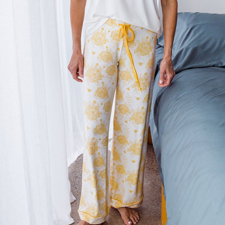 Gillian Piped Bamboo Pajama Pant