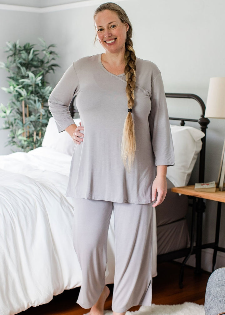 Haley Crossover Front 3/4 Sleeve Bamboo Pajama Set