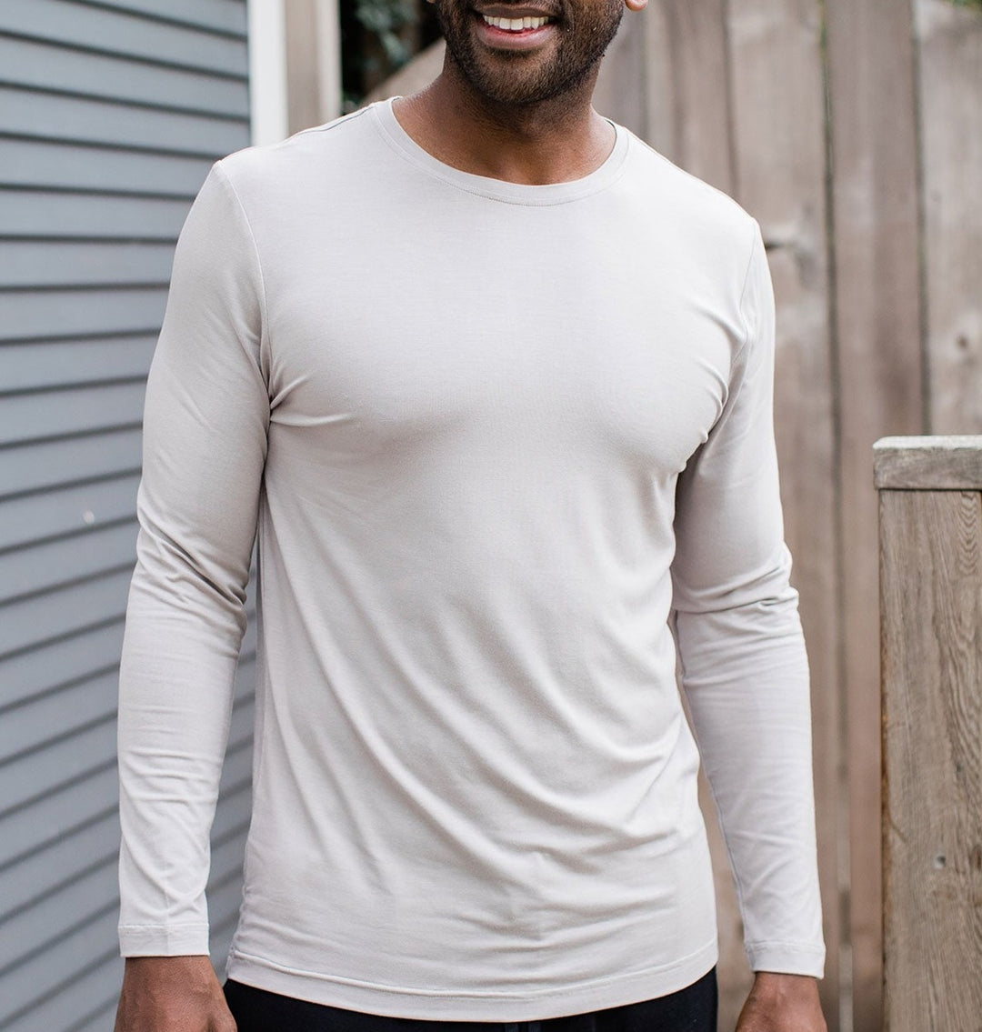 Men's Jonah Long Sleeve Bamboo Crew Tee Shirt