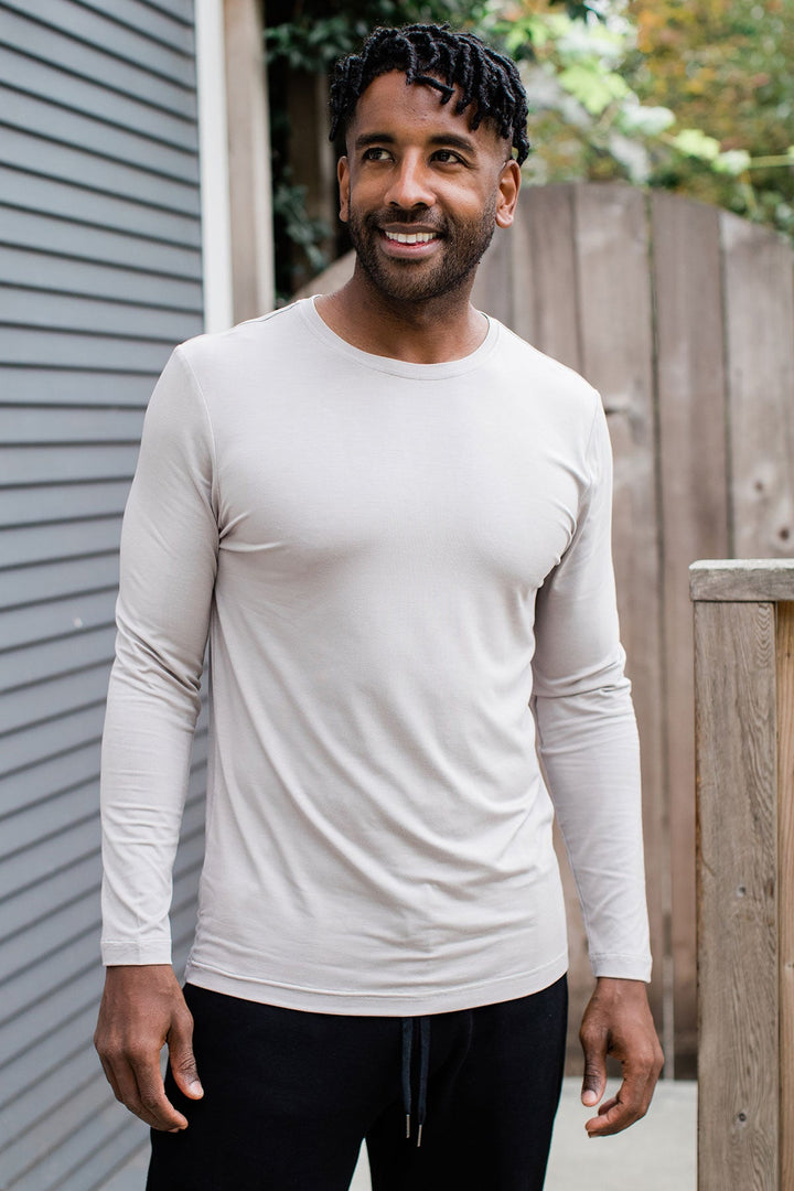 Men's Jonah Long Sleeve Bamboo Crew Tee Shirt