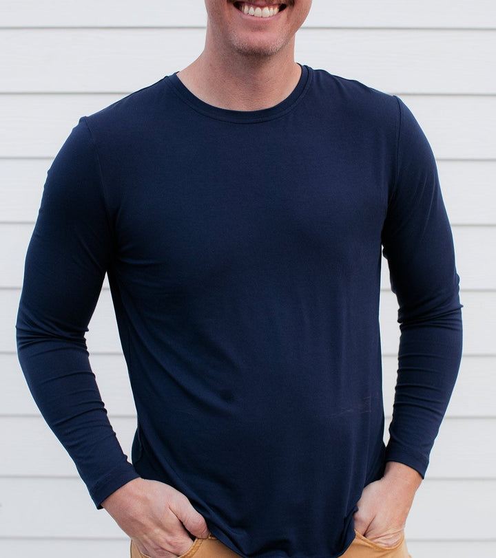 Men's Jonah Long Sleeve Bamboo Crew Tee Shirt