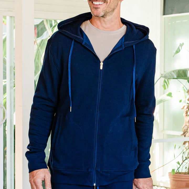 Men's Joey Zip-Up Bamboo & Organic Cotton Sweatshirt Hooded Jacket