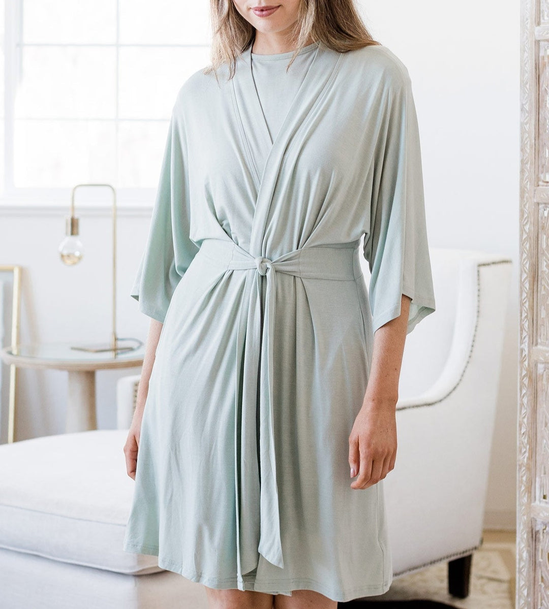 Nina Elbow Sleeve Belted Bamboo Robe