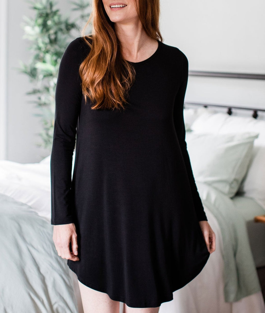 Norah Long Sleeve Bamboo Nightshirt