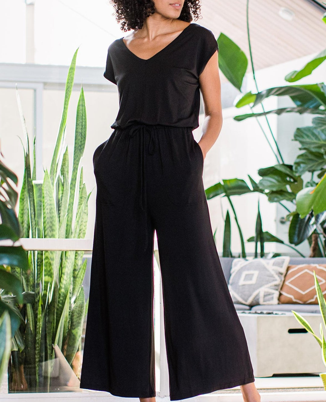 Kiova V-Neck Bamboo Jumpsuit