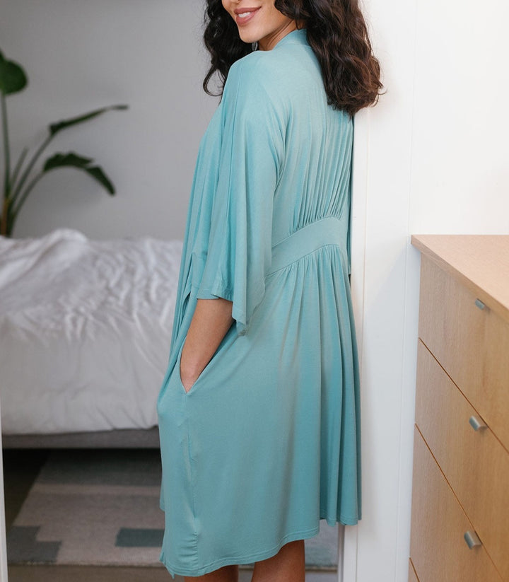 Nina Elbow Sleeve Belted Bamboo Robe