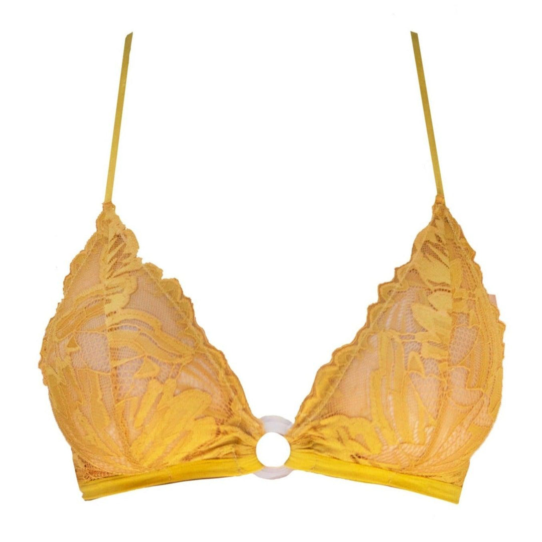 Atlantis Sun Coral Lace and Mother of Pearl Ring Bralette