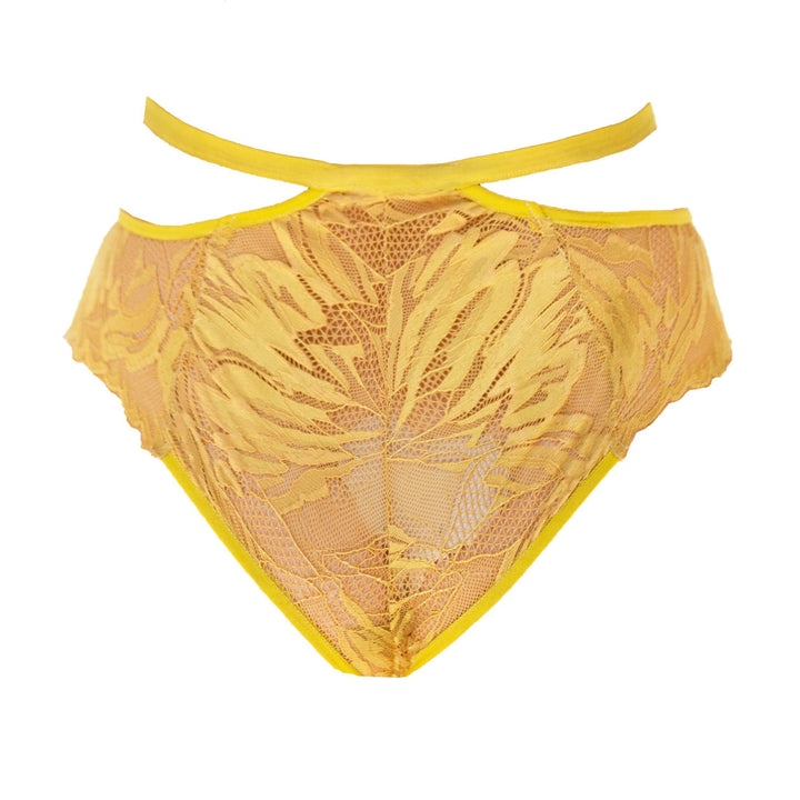 Atlantis Sun Coral Lace and Mother of Pearl Ring High-waisted Panty