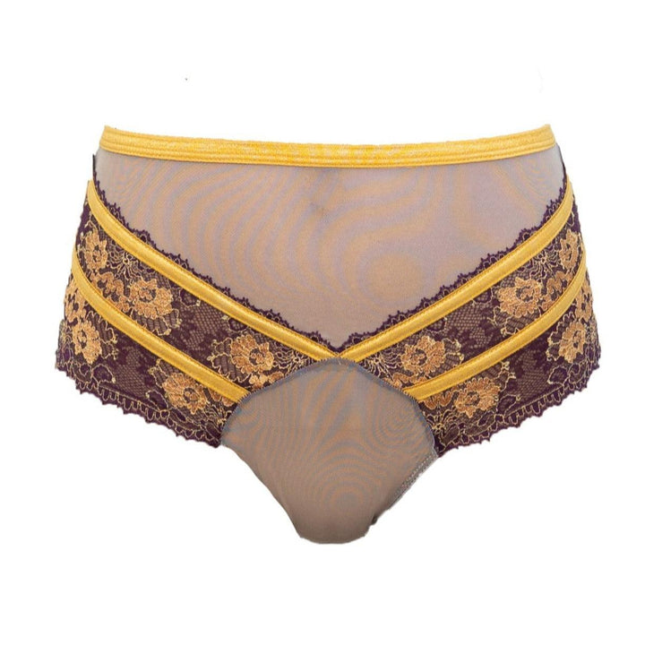 Babylon Exquisite Highwaisted Lace and Tulle Panty