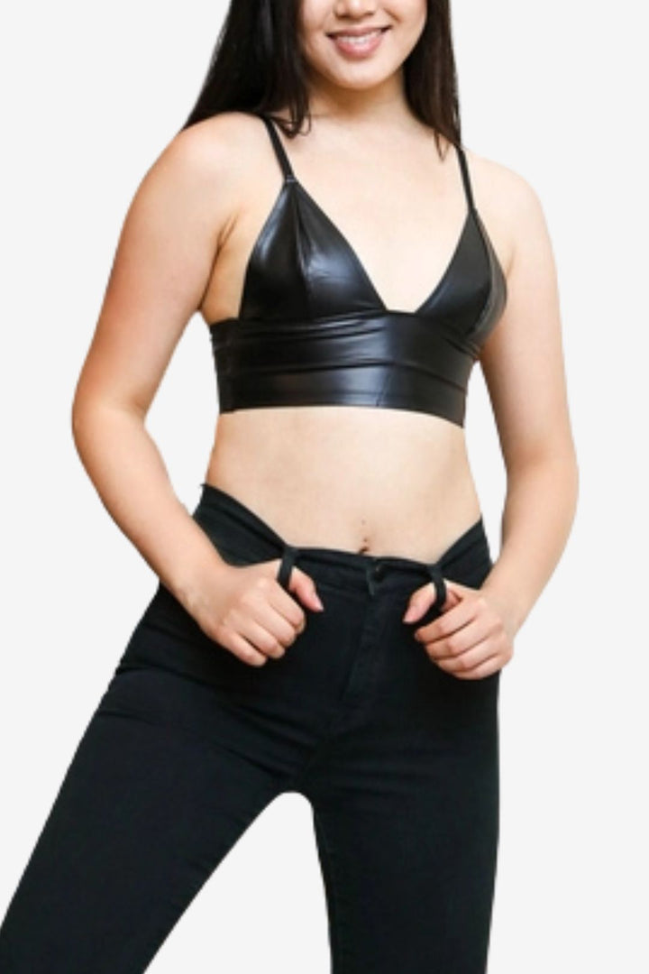 Faux Leather Bralette | Multiple Colors