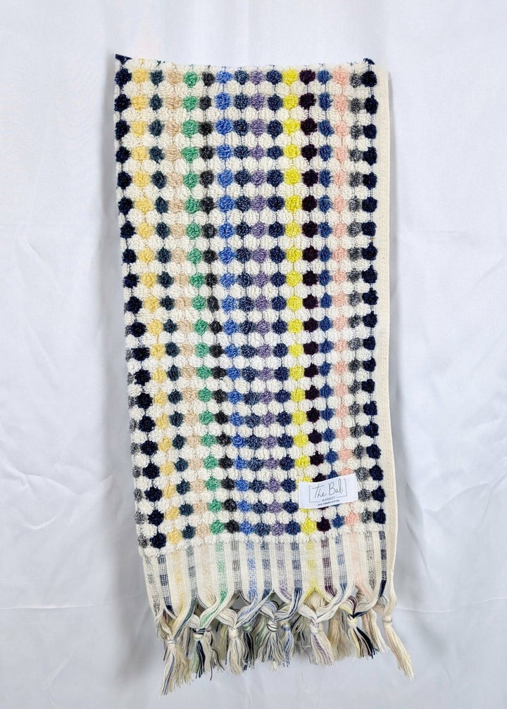 Bloom Collection - Oversized Hand Towel – Plush Turkish Cotton Hand Towel with Raised Pattern (17.5" x 35")