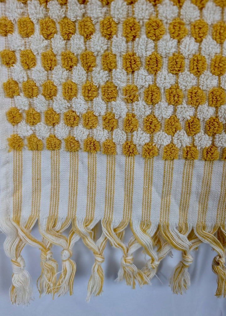 Bloom Collection - Oversized Hand Towel – Plush Turkish Cotton Hand Towel with Raised Pattern (17.5" x 35")