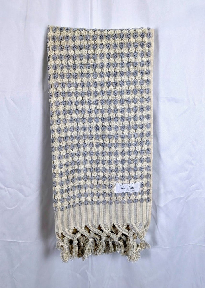 Bloom Collection - Oversized Hand Towel – Plush Turkish Cotton Hand Towel with Raised Pattern (17.5" x 35")