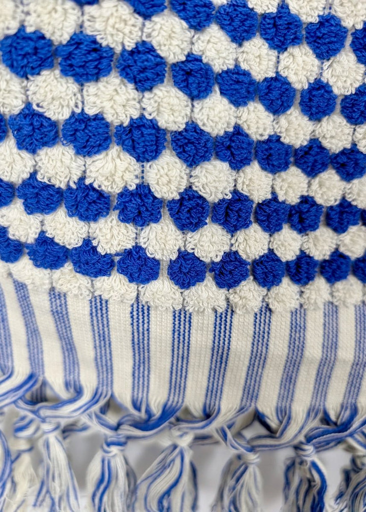 Bloom Collection - Oversized Hand Towel – Plush Turkish Cotton Hand Towel with Raised Pattern (17.5" x 35")