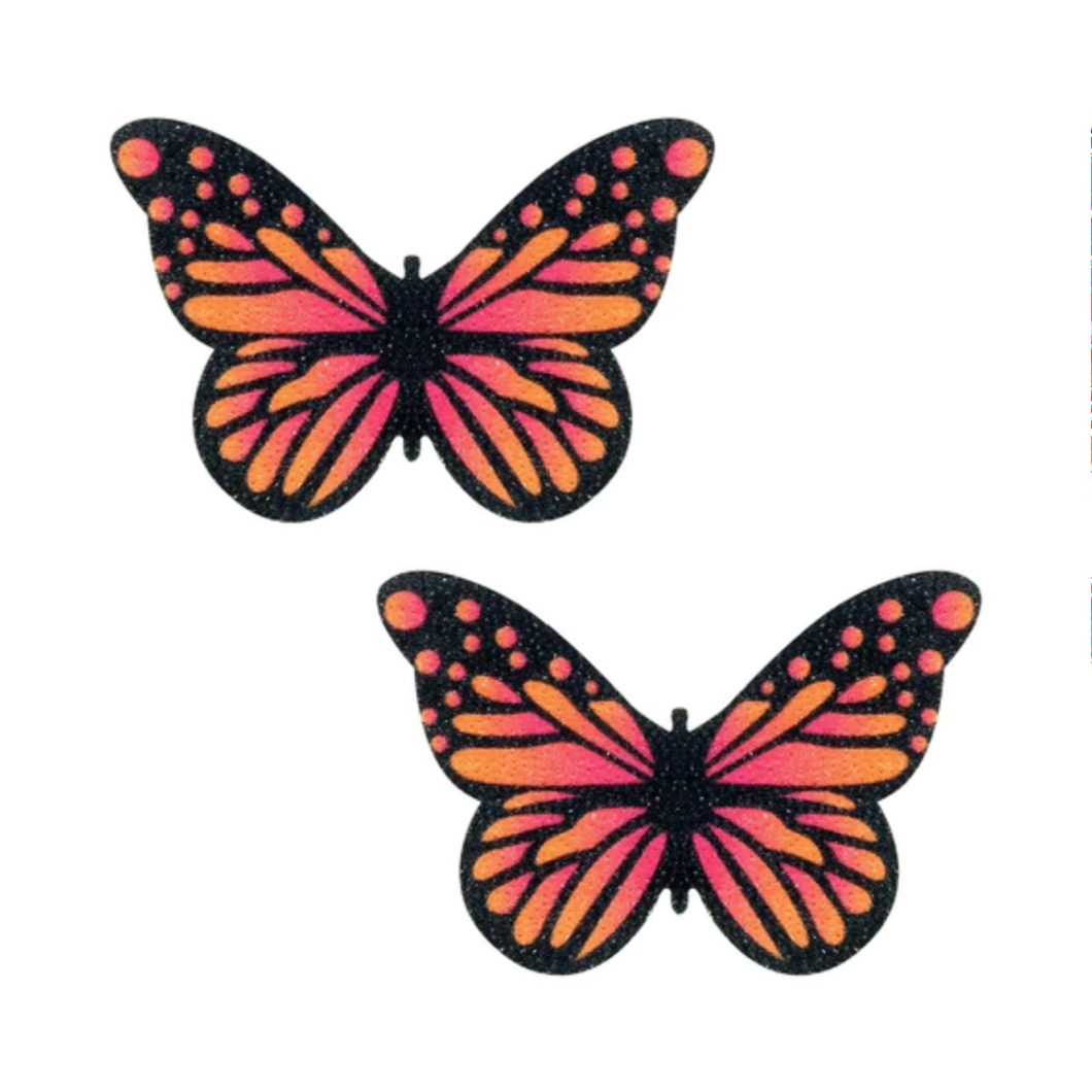 Large Velvet Ombre Butterfly Nipple Cover Pasties