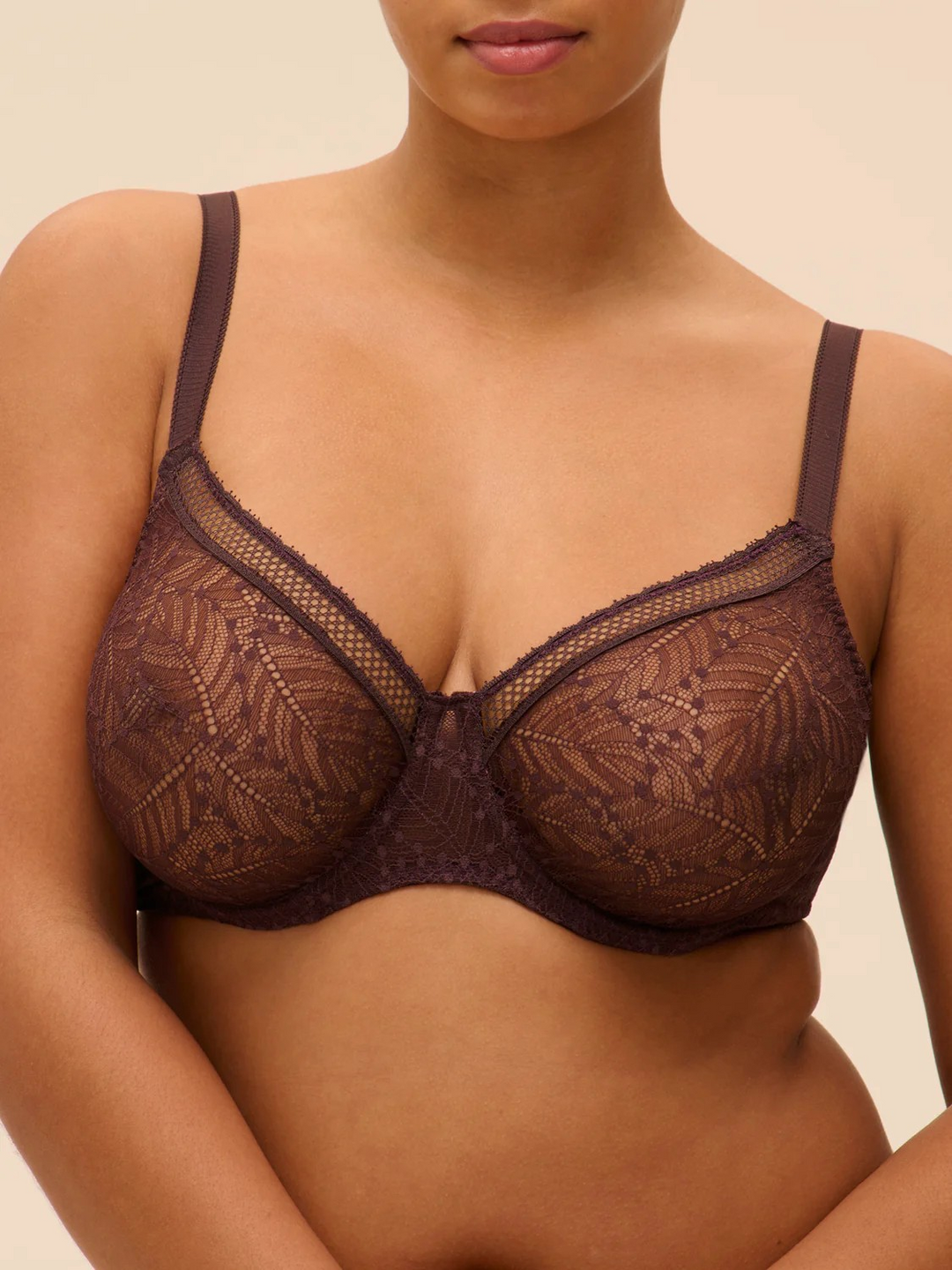 Comete Unlined Seamless T-shirt Bra | Plum Chocolate