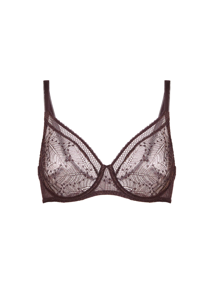 Comete Unlined Seamless T-shirt Bra | Plum Chocolate