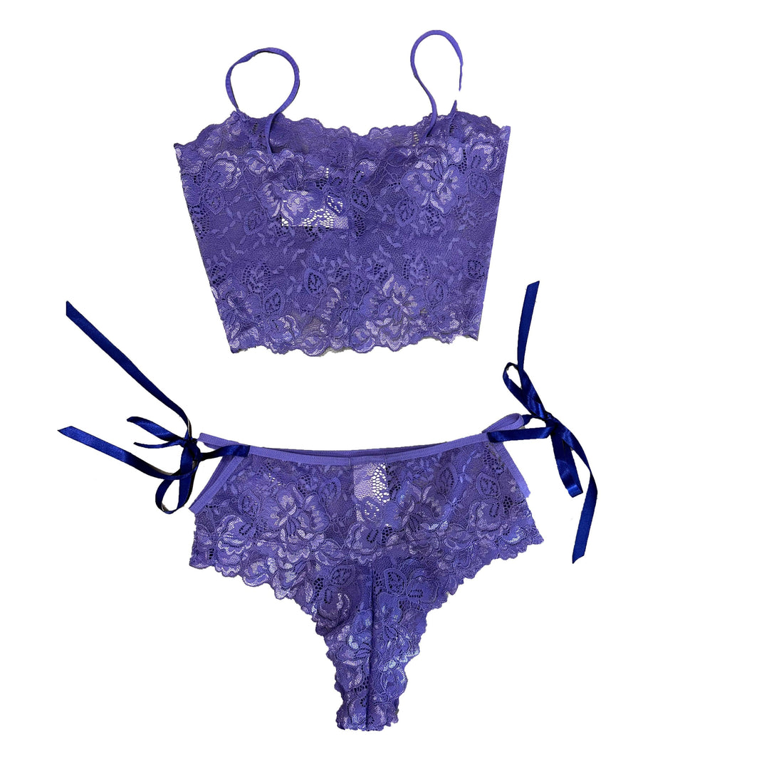 Hydrangea Lace Stretch Bralette Set